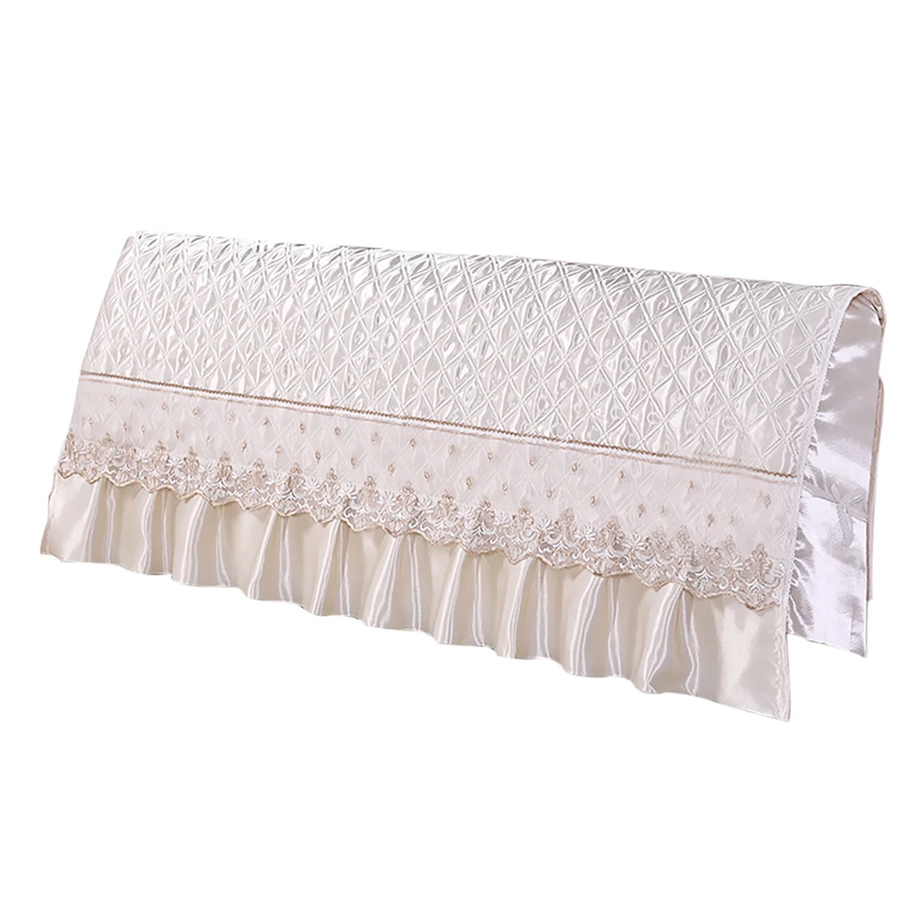 European Style Silk-like Bedroom Bed Headboard Slipcover Protector Bed Beige