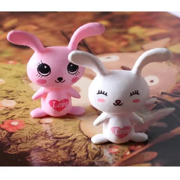 

12pcs/set Cute mini rabbit Micro landscape decoration Baby toys gift Animal model