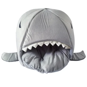 

1Pc Pet House Plush Warm Shark Style Comfortable Soft Pet Bed Pet Supplies Pet House Pet Nest for Home Store Shop