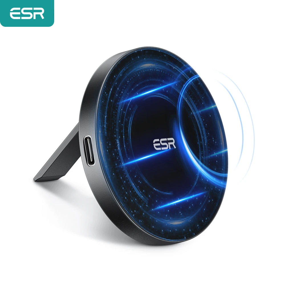 ESR Wireless Charger for iPhone 12 Pro Max Kickstand 7.5W Qi Fast Charging Magnetic Compatible Adapter Stand for iPhone 12 Pro charging stand for phone