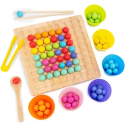 Montessori placa clipe contas jogo de madeira arco íris brinquedos para crianças criança crianças aprendizagem educacional kinder spielzeug