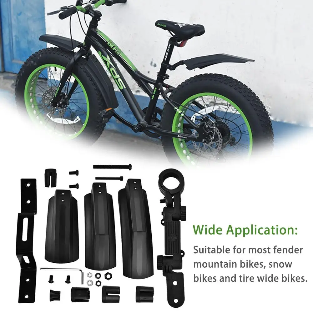 

Hot Sale Bicycle Fenders Snow Bike Front and Rear Fenders Wide and Durable Quick Release Fenders Cycling Accessories for Bicycle