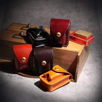 

2019 new men's cigarette case leather cigarette case Original retro handmade first layer cowhide vegetable tanned cigarette case