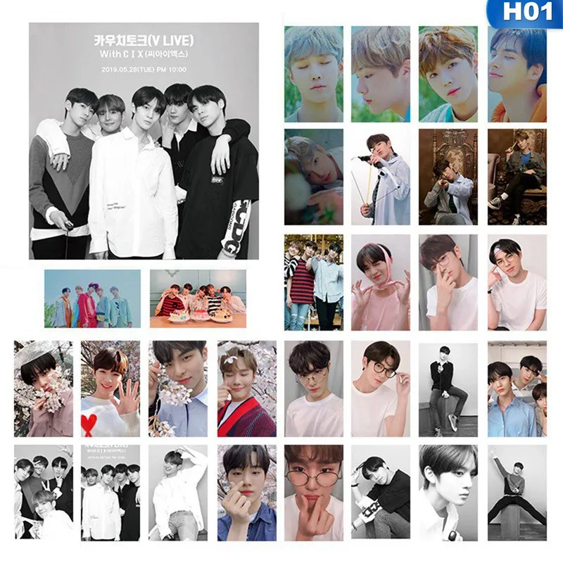 Kpop CIX HELLO Chapter 1 Стикеры для фотокарточек Jin Young Photo Stikcy Card BX 30 шт. открытка поздравительная открытка LOMO Card