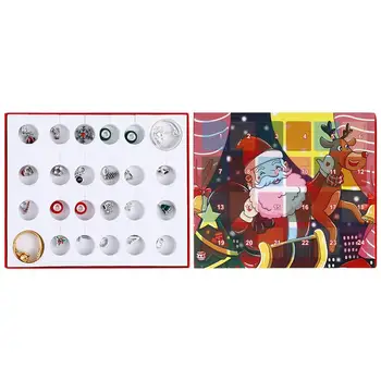 

1 Set Christmas Ornament Calendar Gift Box Set Creative Trinkets Collections Box