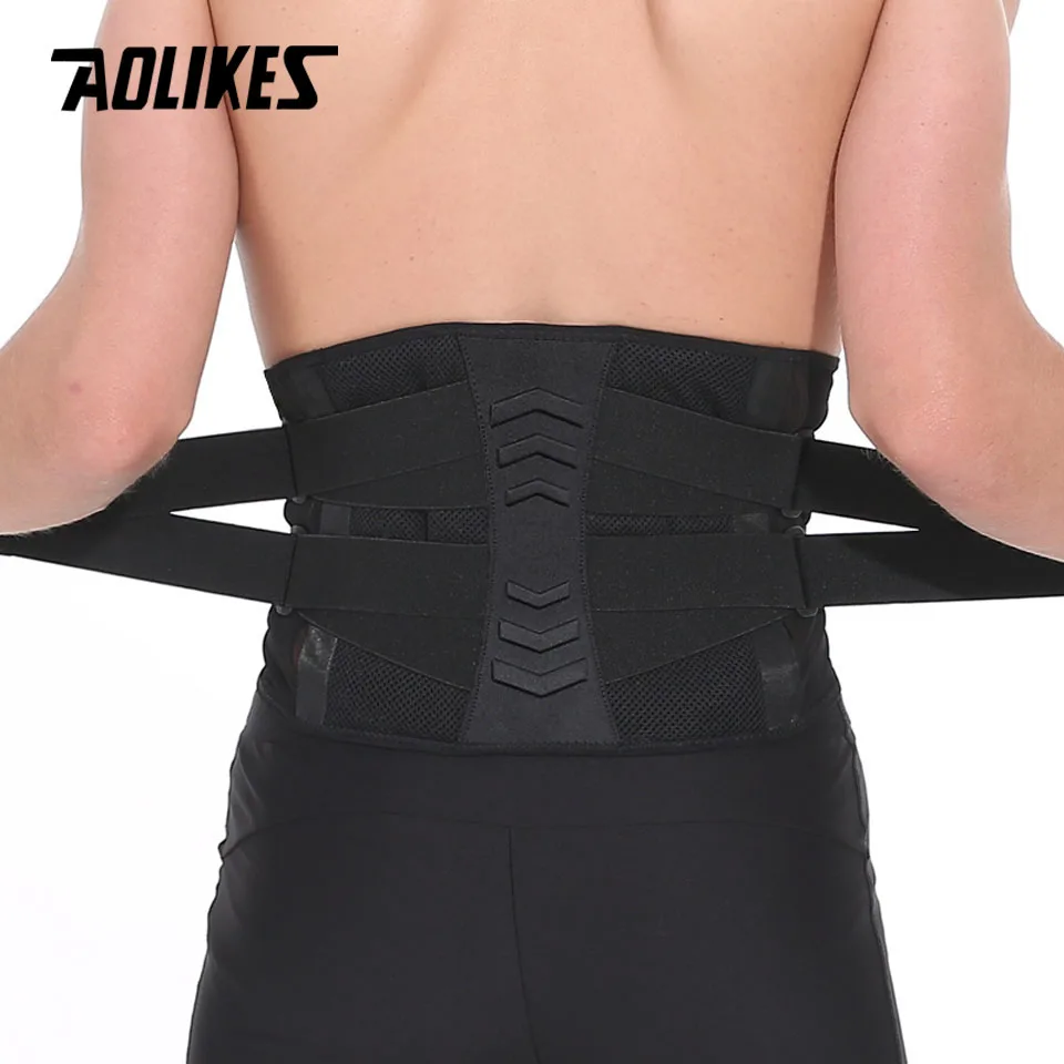 AOLIKES для мужчин и женщин, регулируемый эластичный пояс для поддержки талии, поясничный пояс для поддержки спины, пояс для упражнений, пояс для тяжелой атлетики, пояс для тренировки талии
