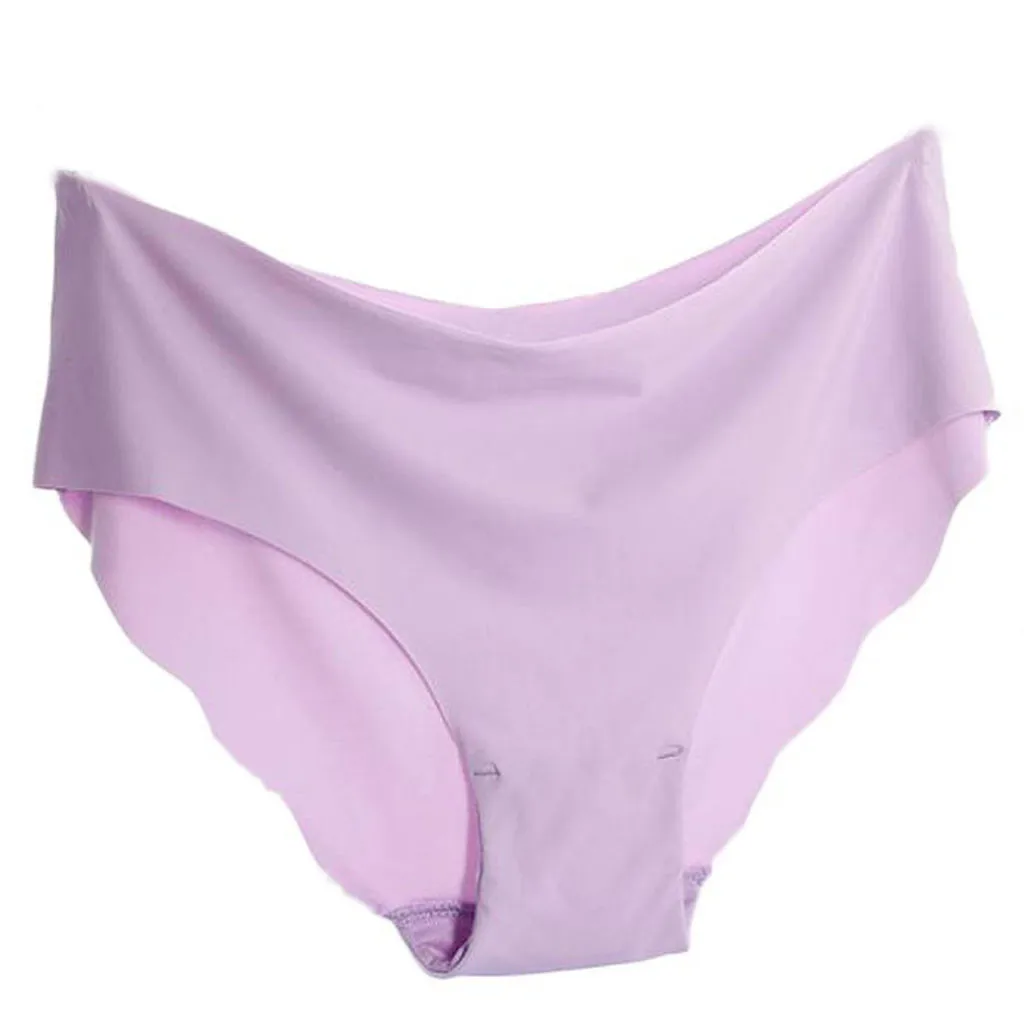 

Women Solid Underpants Invisible Underwear Thong Cotton Spandex Gas Seamless Crotch M/L Ladies Sexy Lingerie Panties
