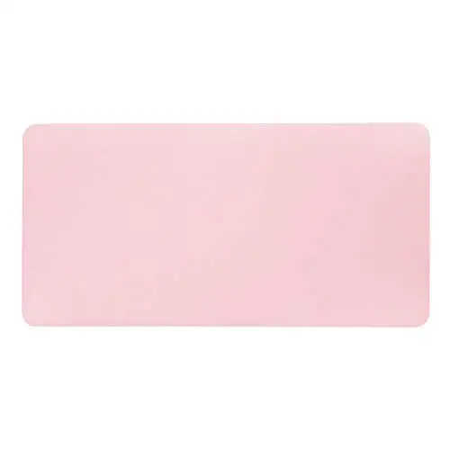 Pink Настольная Блузка-ультра-тонкий водонепроницаемый коврик для мыши из искусственной кожи, двойное использование Настольный коврик для письма для офиса/дома(800x400 см)(зеленый - Цвет: Pink