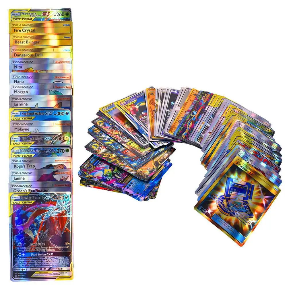 120 шт. карточка Pokemon с 30 метровой командой 50 Мега 19 тренажер 1 энергия 20 ultra