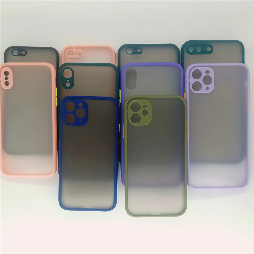 

aphone all the following 6 7 8 and PLUS X/XS/XR/XMAX / 11/11 pro/MAX phone frosted silicone color shell translucent shell shell