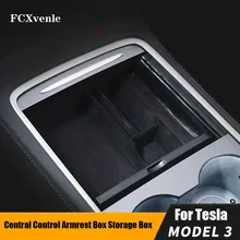 Fcxvenle車のセンターコンソール収納ボックステスラモデル3/y 2021センターコンソール群がっ隠しホルダーボックスオーガナイザー容器