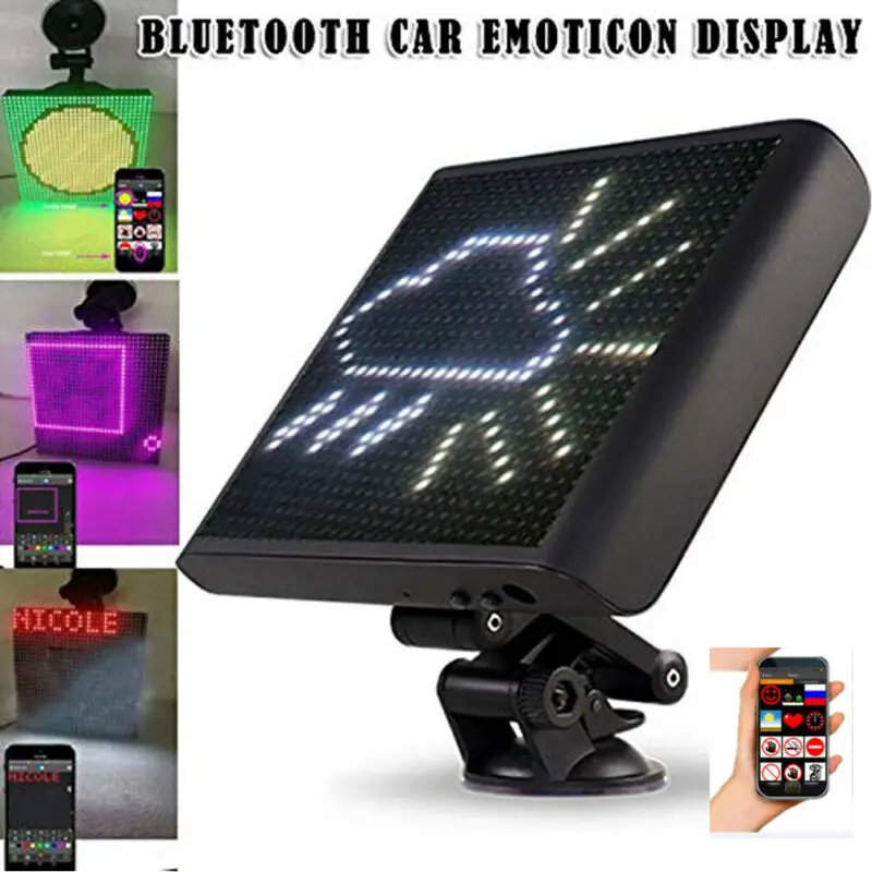 

RGB Controlled Emoji LED Car Display Animated Bluetooth App for iOS Android