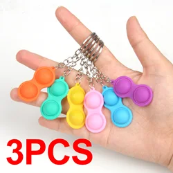 LELEAIBO – nouveau porte clés tueur de Rat, pendentif en Silicone, Mini jouet de soulagement de la pression, décompression du bout des doigts, jouet arc en ciel 