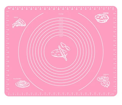 Многоразовый силиконовый коврик для выпечки Эко-коврик для раскатки теста большой антипригарный коврик для духовки Кондитерские аксессуары инструменты новые - Цвет: Pink 40x50cm