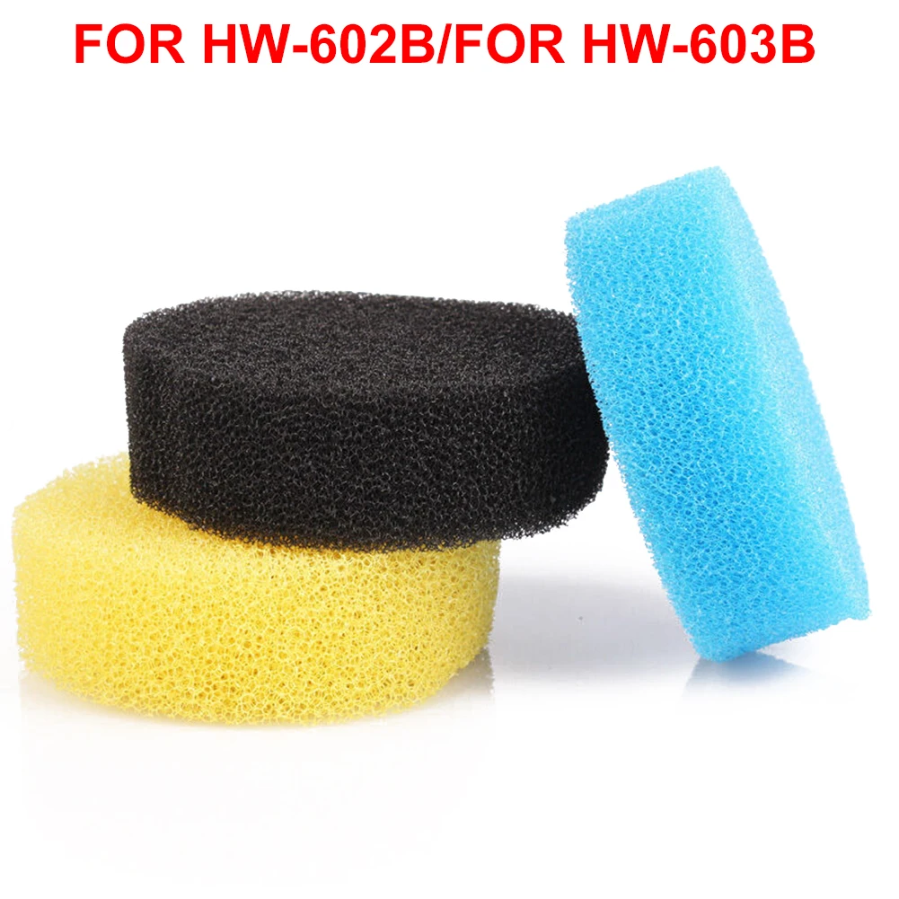 3PCS/Set Water Spare Parts Foam Fish Accessories Tank Aquarium Filtration Cotton Filter Sponge External For Sunsun HW-602B 603B