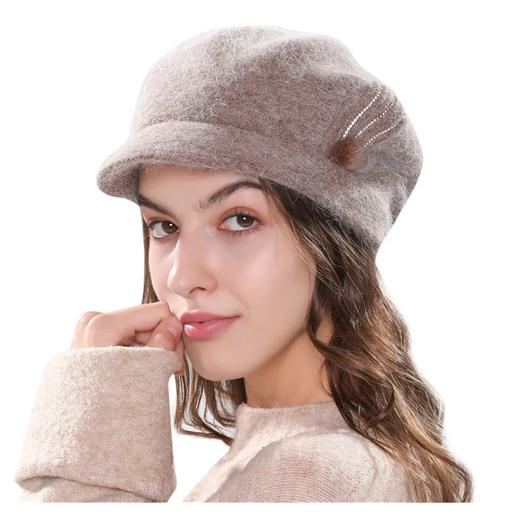 JAYCOSIN женская зимняя вязаная шапка из шерсти шапки женские модные вязаные шапочки повседневные уличные Лыжные шапки толстые теплые шапки для женщин 906#2