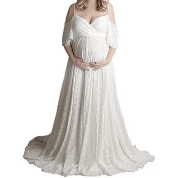 

Maternity Gown Lace Maxi Dress Women Clothes Photography Pregnancy Dress Maternity Dresses for Photo Shoot Sexy Pregnant Dress