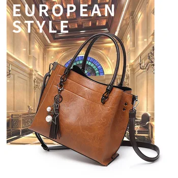 

Fashion Atmosphere Women's Bag 2020 New Style Tassel Pendant Bucket Bag Handbag Shoulder Cross-Body