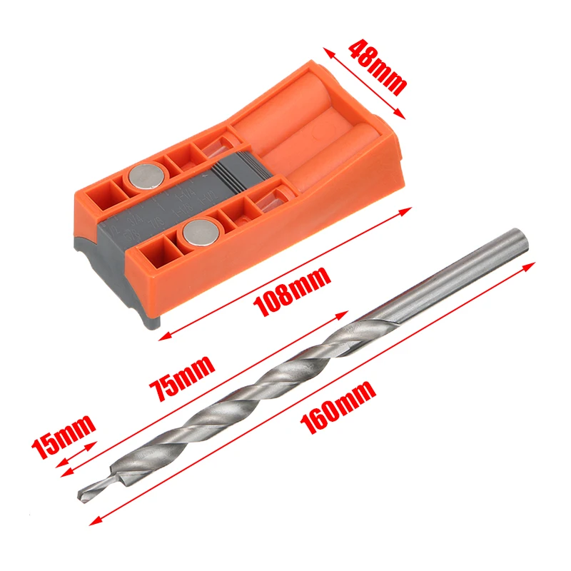 1 Набор Мини карманного отверстия Джиг Комплект W/Шаг сверло место сверления отверстие шарнир для деревообработки угол сверления отверстий направляющие инструменты джиг