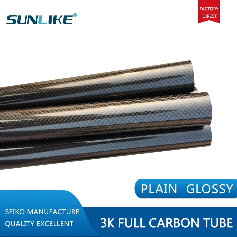 1 шт. 3K Гладкая глянцевая поверхность длина 500 мм OD 12 14 16 18 22 24 26 28 30 35 трубка из