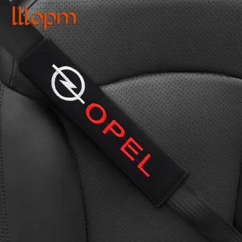 

1pcs cotton shoulder pad Car badge Emblem seat belt cover For OPEL Corsa Insignia Astra Antara Car Accessories