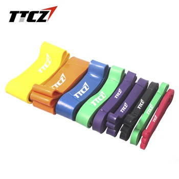 安い 4.5ミリメートル厚さアップバンド運動抵抗バンドループワークアウトのためにボディストレッチパワーリフティング筋力トレーニング