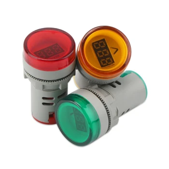 

Digital Mini LED Display Voltmeter AC 60-500V Voltage Meter Monitor 3pcs Green Red Yellow Signal Indicator Light Panel