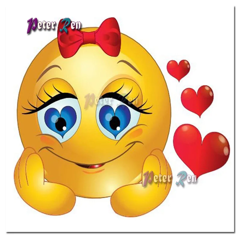 

Cartoon Picture 5D DIY Diamond Painting Smiley heart 3D Rhinestone Embroidery Full Square/Round Drill Cross Stitch 5D Home Decor