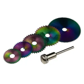 

6pcs HSS Circular Colored 44mm Saw Blade Rotary Tool For Dremel Metal Cutter 37MD