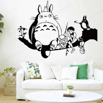 

Totoro wall stickers for kids room cartoon my neighbor Totoro wall decor home wall decoration art mural decal HJ239