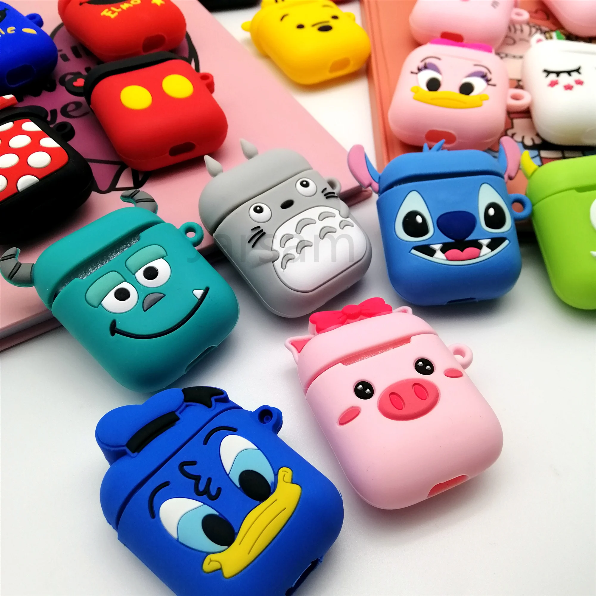 Для Airpods 2 Чехол, силиконовый чехол с рисунком, чехол для air pods, милый чехол для наушников, 3D чехол для наушников, аксессуары для наушников