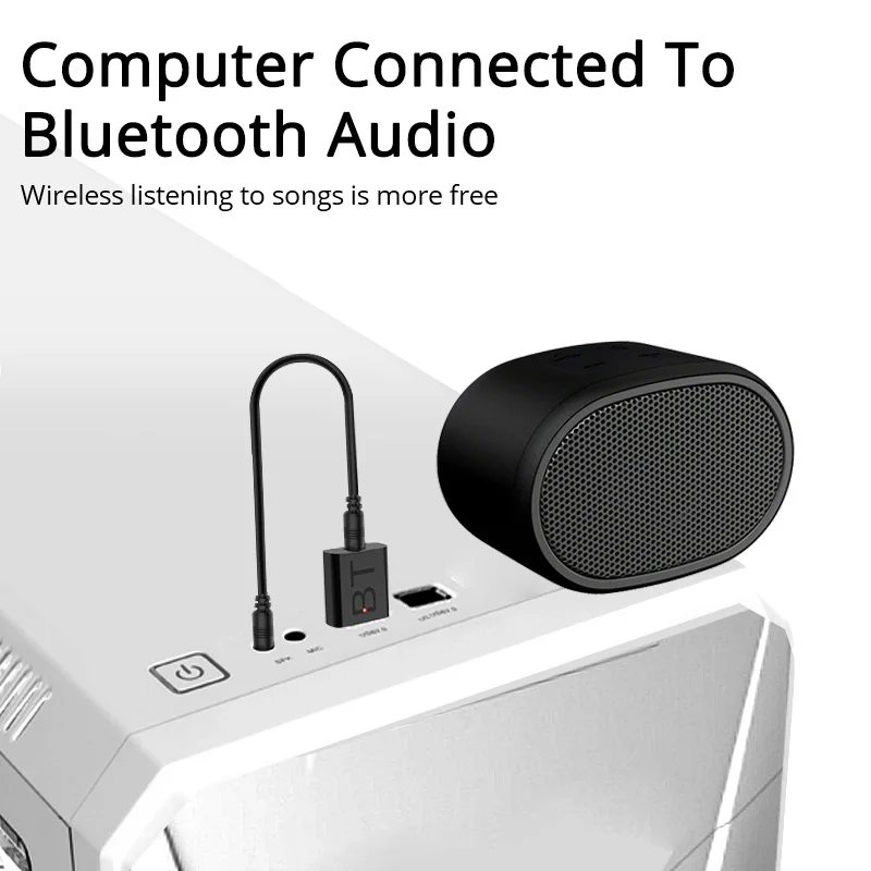 FONKEN Bluetooth 5,0 адаптер 2в1 передатчик приемник Мини беспроводной USB Donggle адаптер 3,5 мм Музыка AUX аудио усилитель сигнала