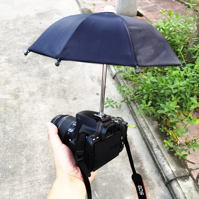 Guarda-chuva para Câmera Dslr com Tampa de Sapato Pára-sol Suporte para Canon Nikon Fuji Samsung Leica Sony Olympus Lumix Telefone sem Espelho - Image 2