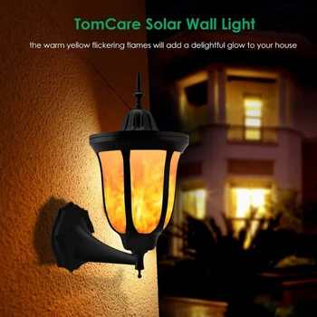

Outdoor Solar Light Torch Flame 96Led Induction Wall Lamp Garden Lawn Ground Plug Garden Decoration Landscape Lamp