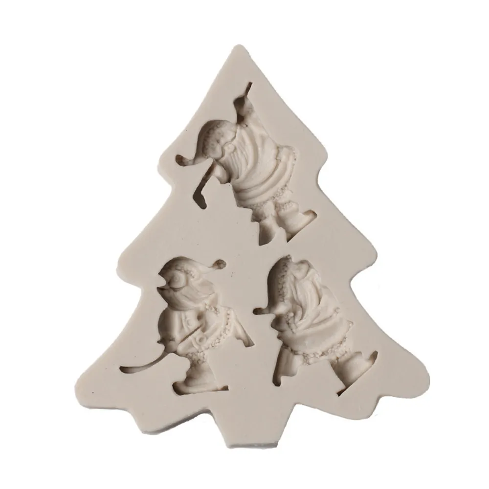 Рождественская елка Санта шоколадная форма силиконовая антипригарная форма для печенья, желе, конфет, торта, формы для выпечки рождественских кондитерских изделий, кондитерских изделий