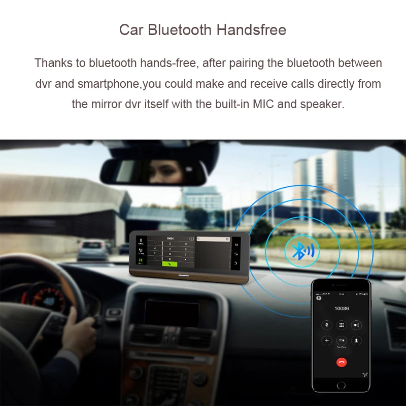 Автомобильный видеорегистратор Anfilite 3G/4G, 7,8 дюймов, Android 5,1, gps, Bluetooth, видеорегистратор, видеорегистратор с двумя камерами s