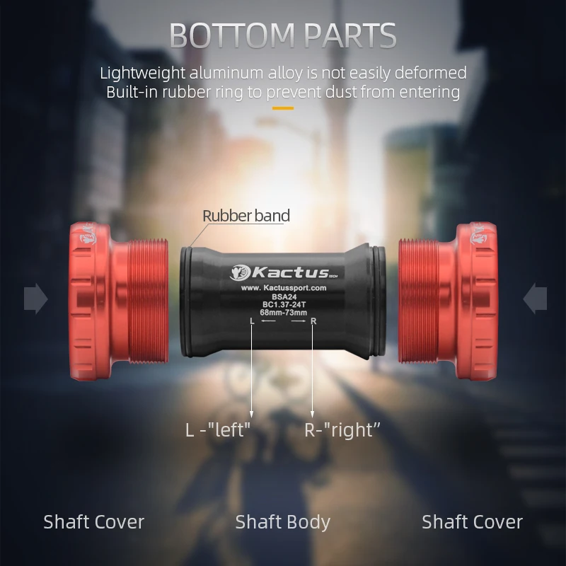 Bicycle Bottom Bracket KACTUS BSA24 for Shimano for SRAM GXP