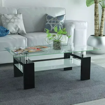 

Creative High-Gloss Coffee Table Tempered Glass Nordic Small Coffee Table Modern Home Living Room Sofa Removable Table