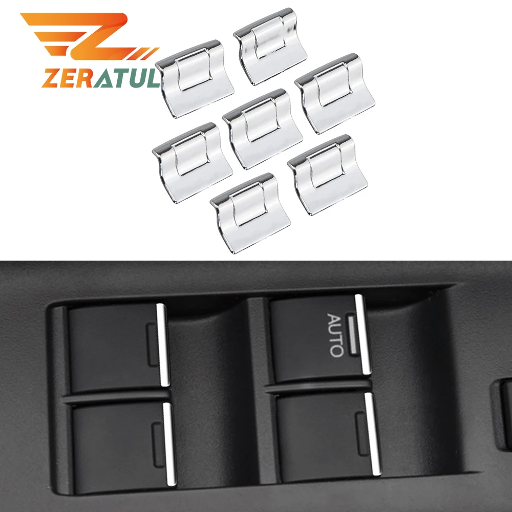 Zeratul Auto Car Windows Lifter Button Cover Trim ABS Chrome 7Pcs/Set for Honda Freed 2014 - 2020 Accessories | Автомобили и