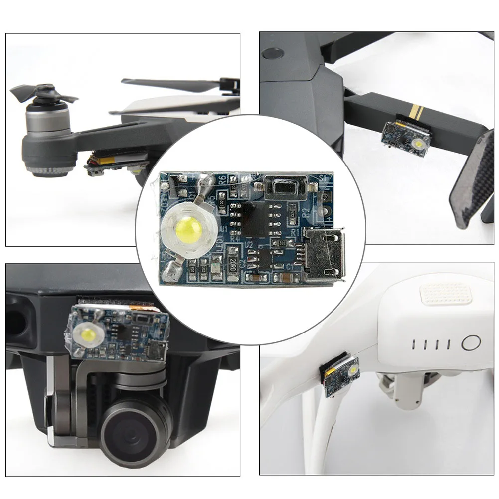 Flash Sale PQG Magic Sticker Durable Easy Install Plastic Rechargeable Navigation Light 130LM Drone Accessories Strobe Lamp For DJI Mavic Mini 