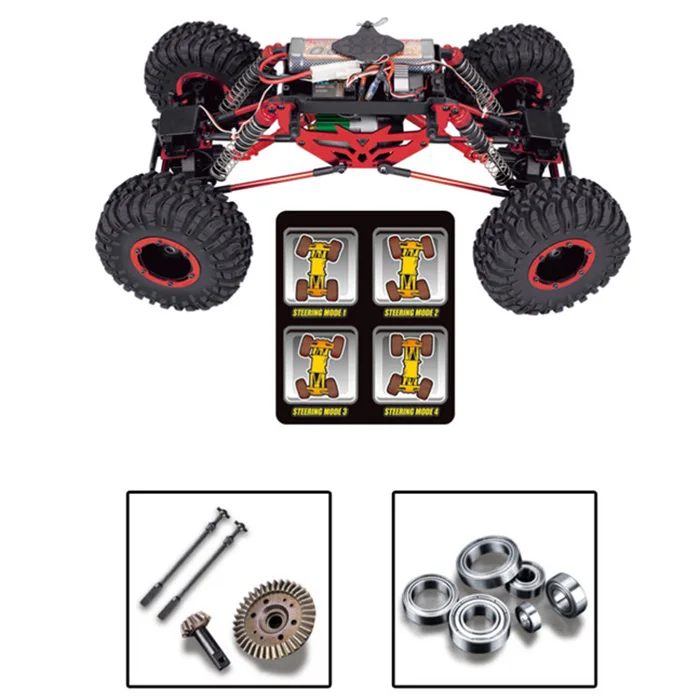 1:10 электрическая 4WD RC Автомобильная Водонепроницаемая щетка мотор 2,4G пульт дистанционного управления передний руль 2500mAh ESC машины-внедорожники открытый RC игрушка