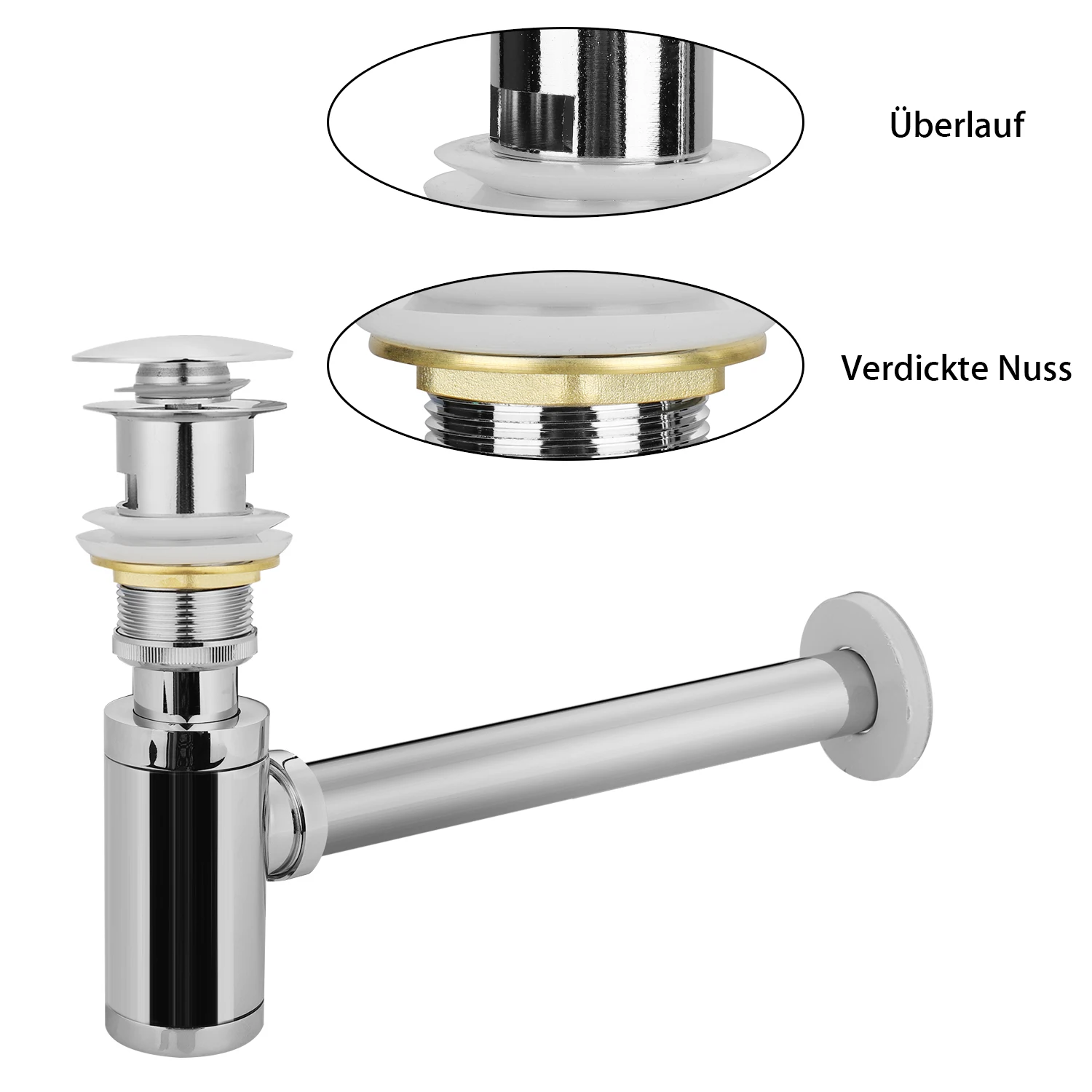 

Push Up Drain Drain Valve Siphon Cooper Push Up Drain+Zinc Alloy Siphon Syphon For Bathroom Faucet Sink Washbasin For Bathroom