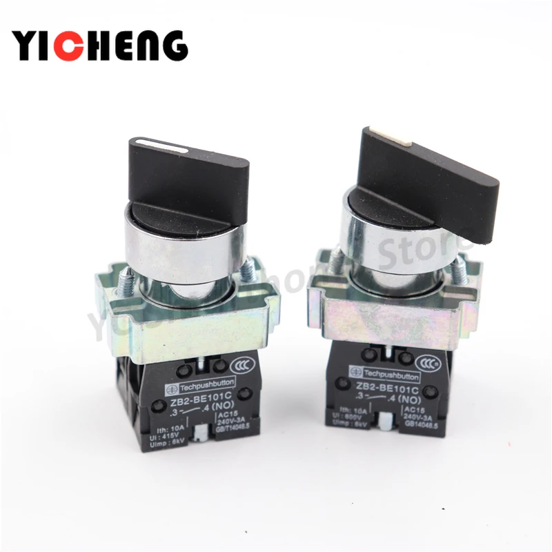 1pcs XB2 Short handle / long handle Second gear / third gear Self-locking /Self- reset supply start rotary switch 1NO / 2NO afbeelding