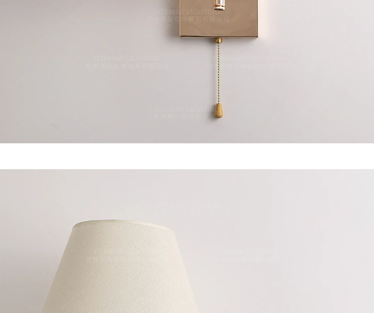 Современный настенный светильник, гибкая Золотая настенная бра, выдвижная настенная лампа для чтения с Тяговый цепной переключатель, прикроватная тумбочка для спальни