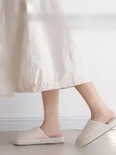  Women Home Cotton Slippers Winter Soild Plus Velvet Thickening Indoor Couples Slippers Non-slip Keep Warm Sewing Cotton Slippers 