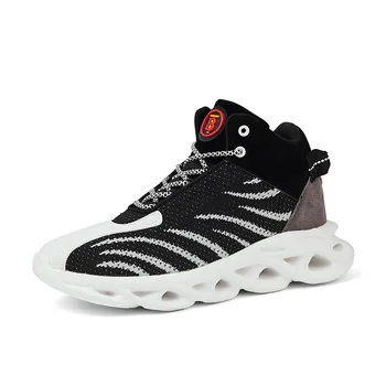 

Winter fashion blade sneakers Non-slip high-top Board shoes Teen thick bottom hollow coconut casual shoes