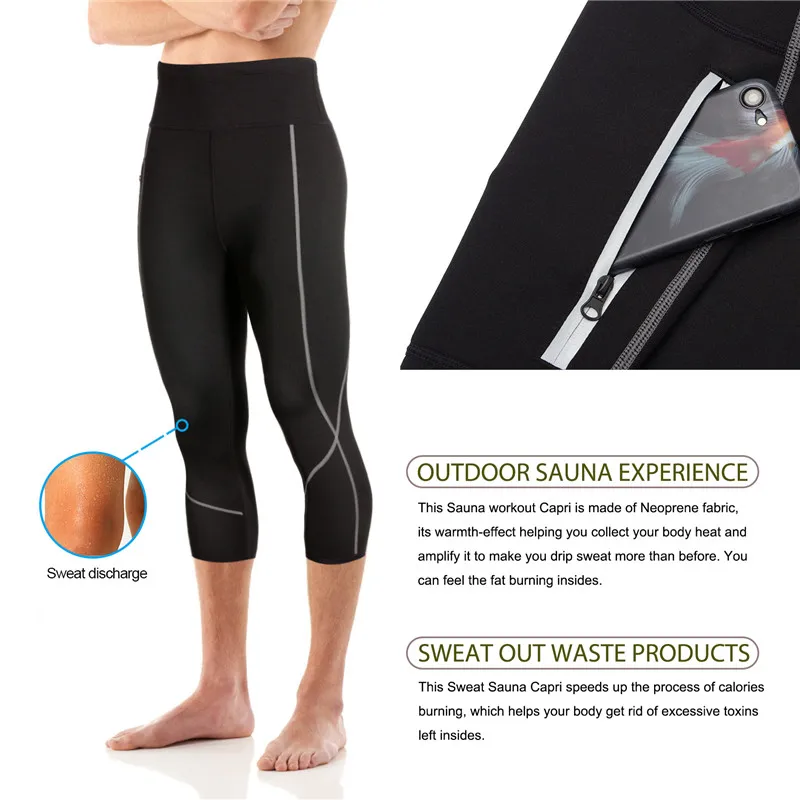 Gotoly мужские укороченные брюки Neorprene Reducing Shapewear коррекция живота контроль Брюки тренировочные нижние корректирующие Брюки для похудения