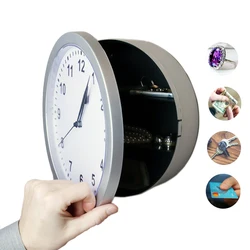 Coffre fort avec compartiment Secret, horloge murale de travail, boîte de rangement discrète pour l'argent, bijoux et objets de valeur 