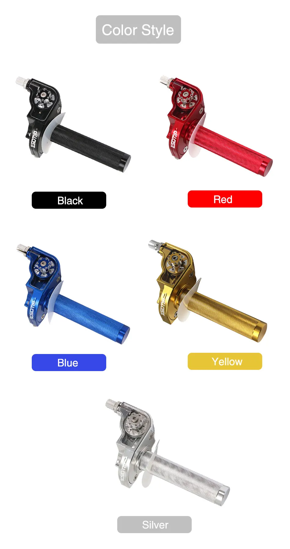 Alconsta-M10*1.5 Grip Motorcycle Visual Adjustment Handlebar Throttle Grips 22mm Universal CNC Aluminum Twist Throttle Grip