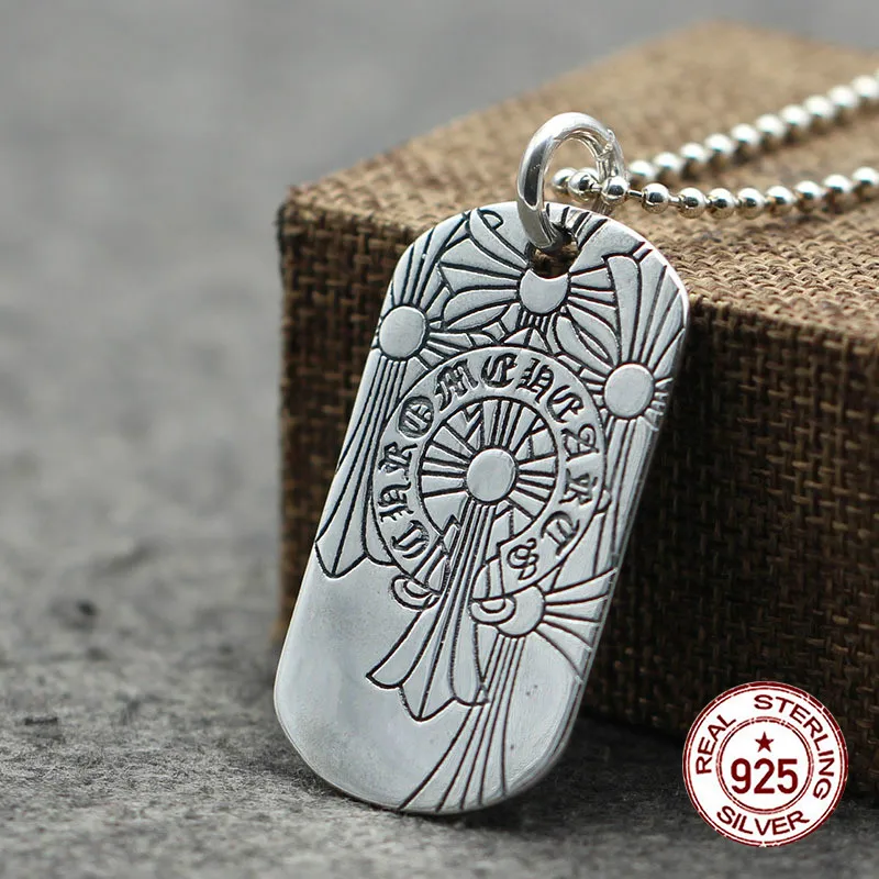 

925 sterling silver pendant cross flower simple personality hip hop fashion styling versatile pendant to send lover gift 2019